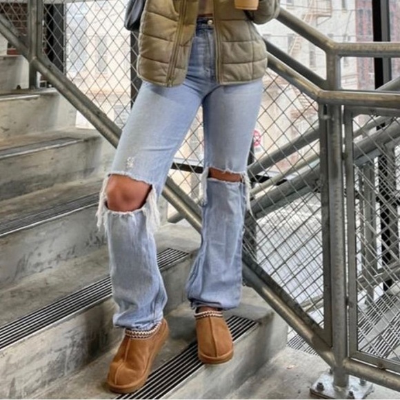 NEW UGG Tasman Chestnut Womens Slipper Size 9 Sheepskin Suede 100% Authentic - Picture 5 of 10